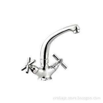 Deck Mount Chrome Kitchen Sink Mixer Taps , contemporary Ho